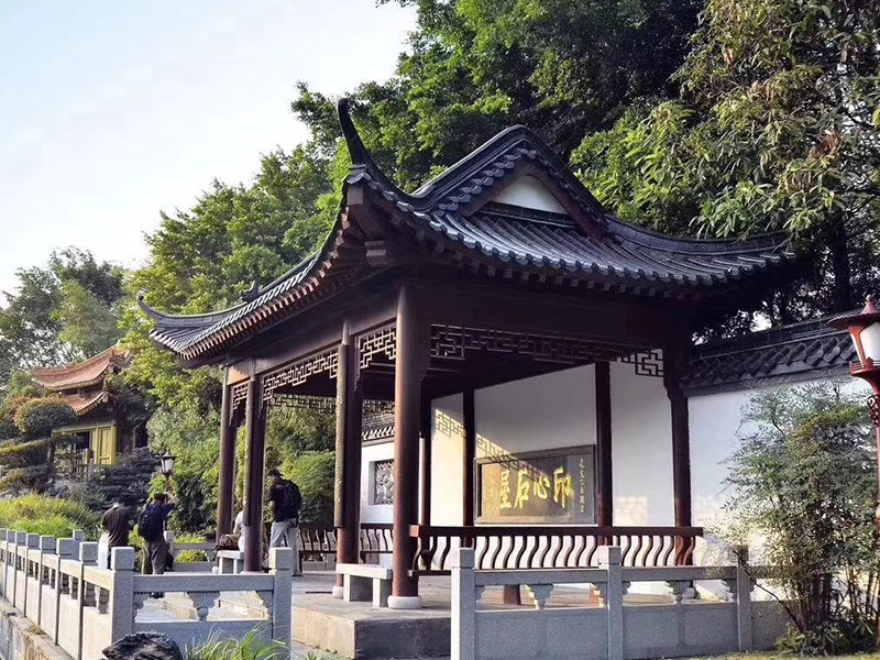 杭州西湖古建門樓水榭